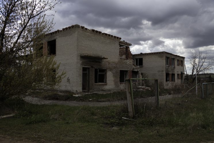 L'Asilo di Stepanivka - Repubblica Popolare di Donetsk (Ex Ucraina - Donbass) - 2018. L'edificio visto da fuori.
